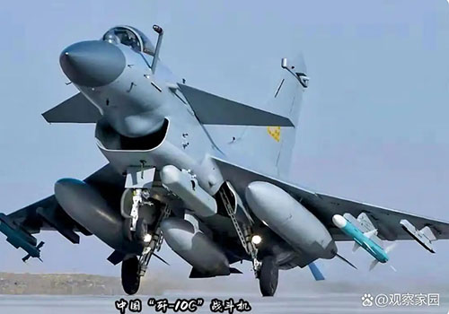 중국 J-10C '멍룽' 전투기, 강력한 화력 보유